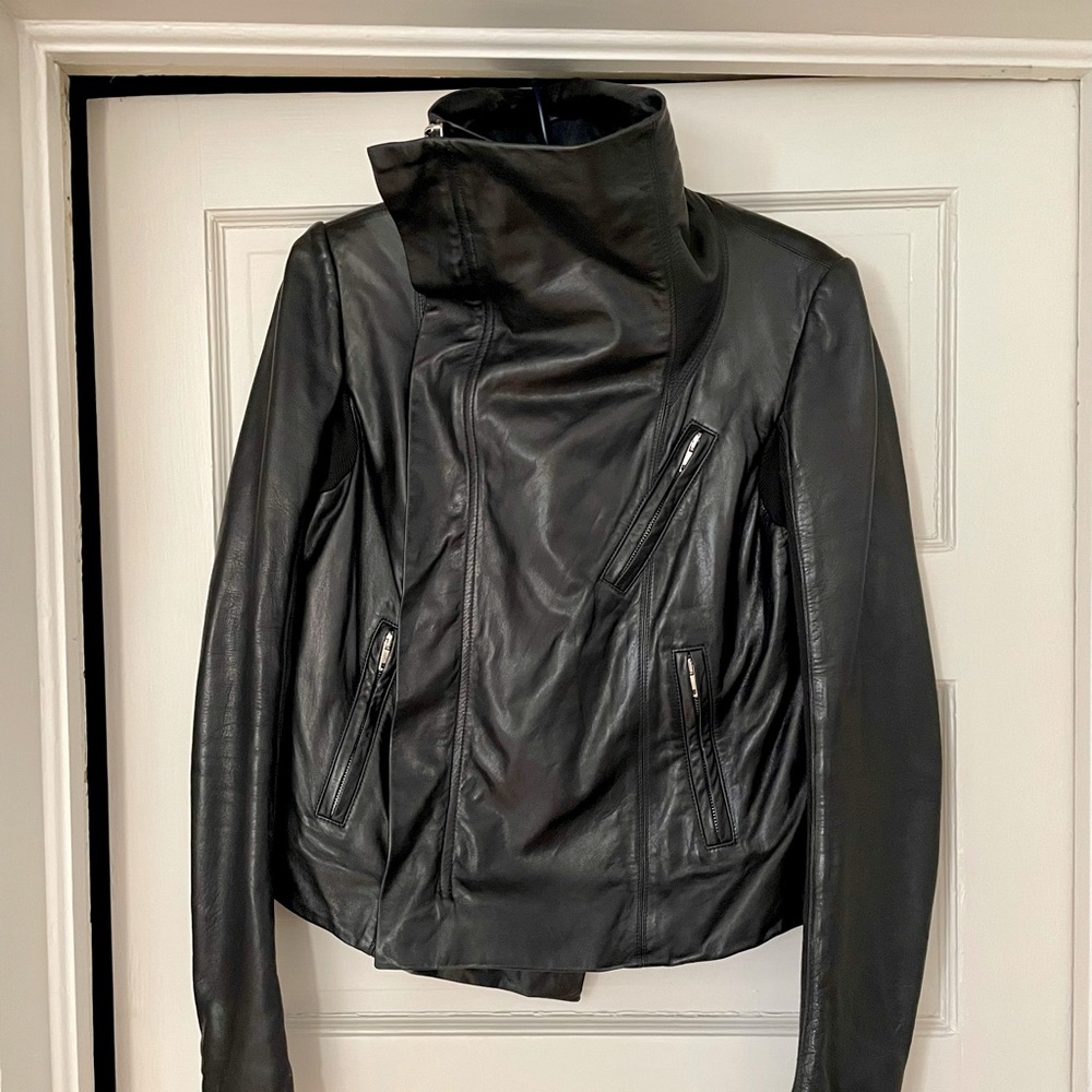Rick Owens lamb skin biker jacket